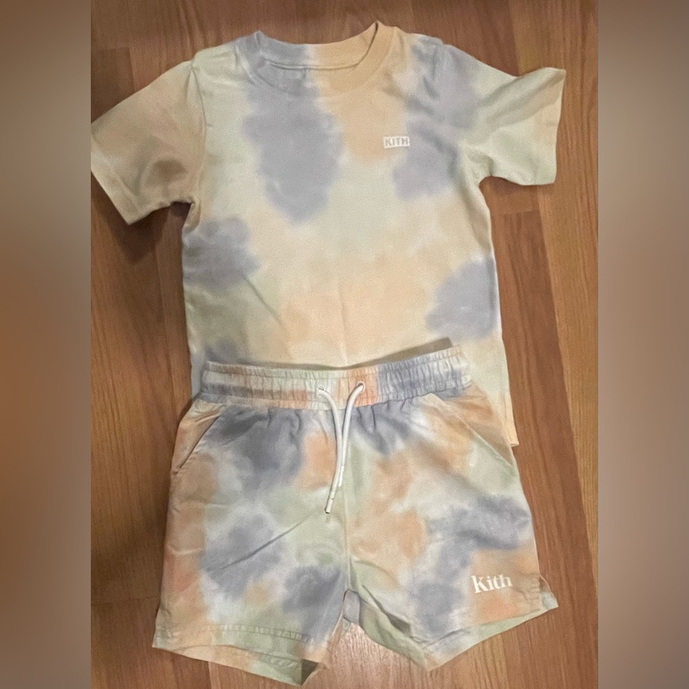 SOLD—Kith Toddler Tie Dye Swim Short-Shirt Tee Set